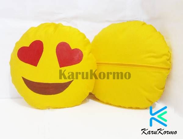 Round Cushion with Emoji Cover - 1pcs