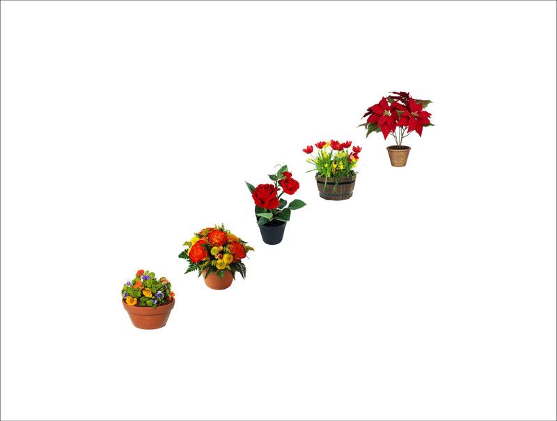Psychedelic Collection 131 cm decorative flower pots multicolor pvc vinyl wall sticker Self Adhesive Sticker  (Pack of 1)
