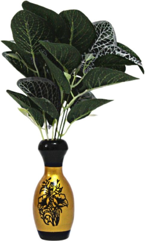 Woody Dots Wild Artificial Plant with Pot  (30 cm, Green, White)