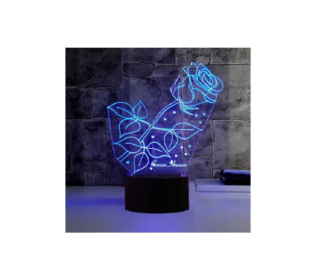 Rose LED 3D Illusion Lamp
