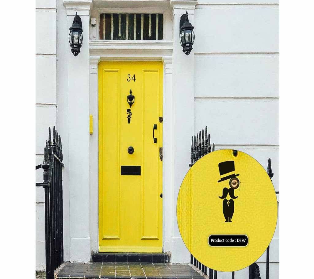Mr. Mustache Vinyl decals Removable Door Eye Sticker  
