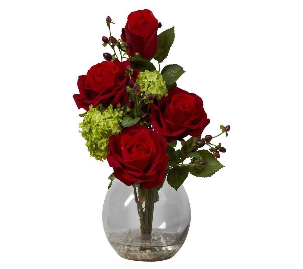 Artificial rose flower plant