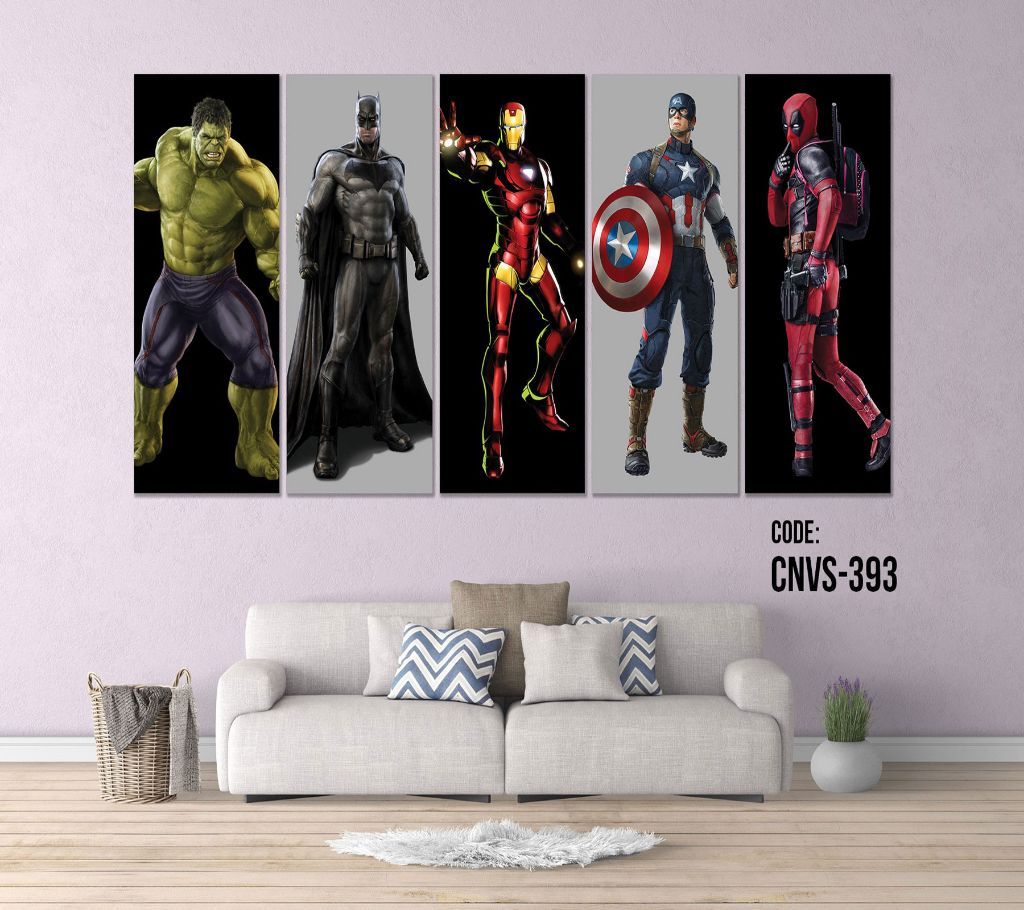 CNVS-393 DC-Marvel Super Hero Wall Canvas Art Prints 78 inch x 48 inch