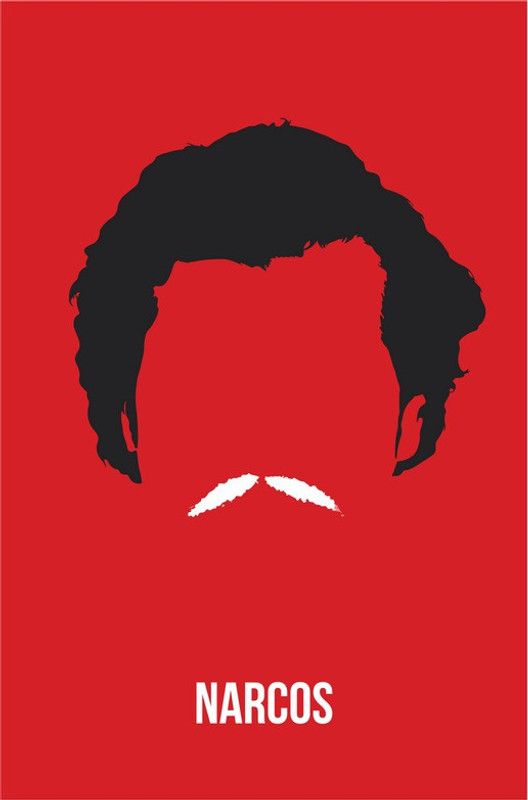 Narcos Pablo Minimal Art Poster Paper Print  (18 inch X 12 inch)