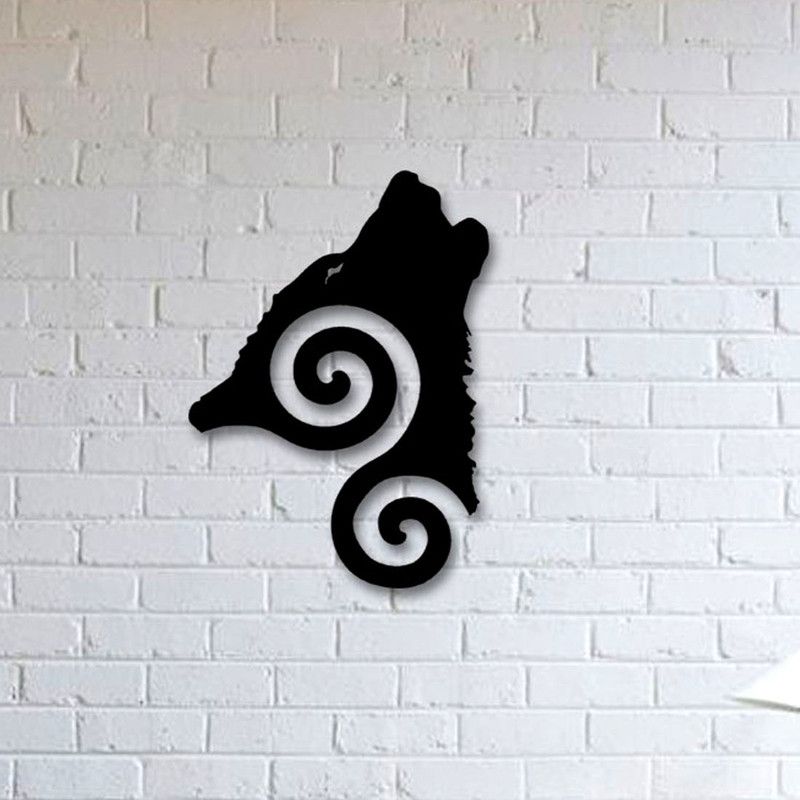 Sanvi Creations The 3D Wall Art WOLF WALL ART 167(Black)Suitable for Living Room,Foyer,Bedroom,Hallway  (18 cm X 12 cm, Black)