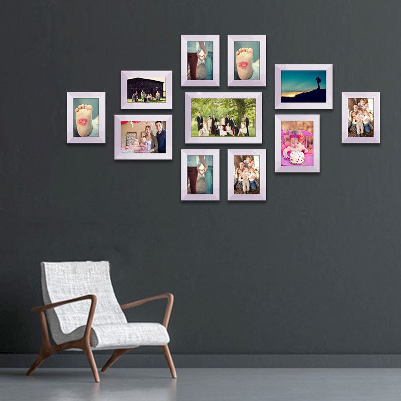 Wood Photo Frame  (White, 11 Photo(s))