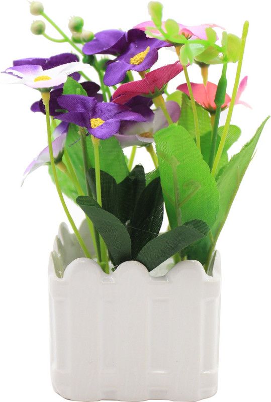 A Vintage Affair Ceramic Vase  (10 inch, White)
