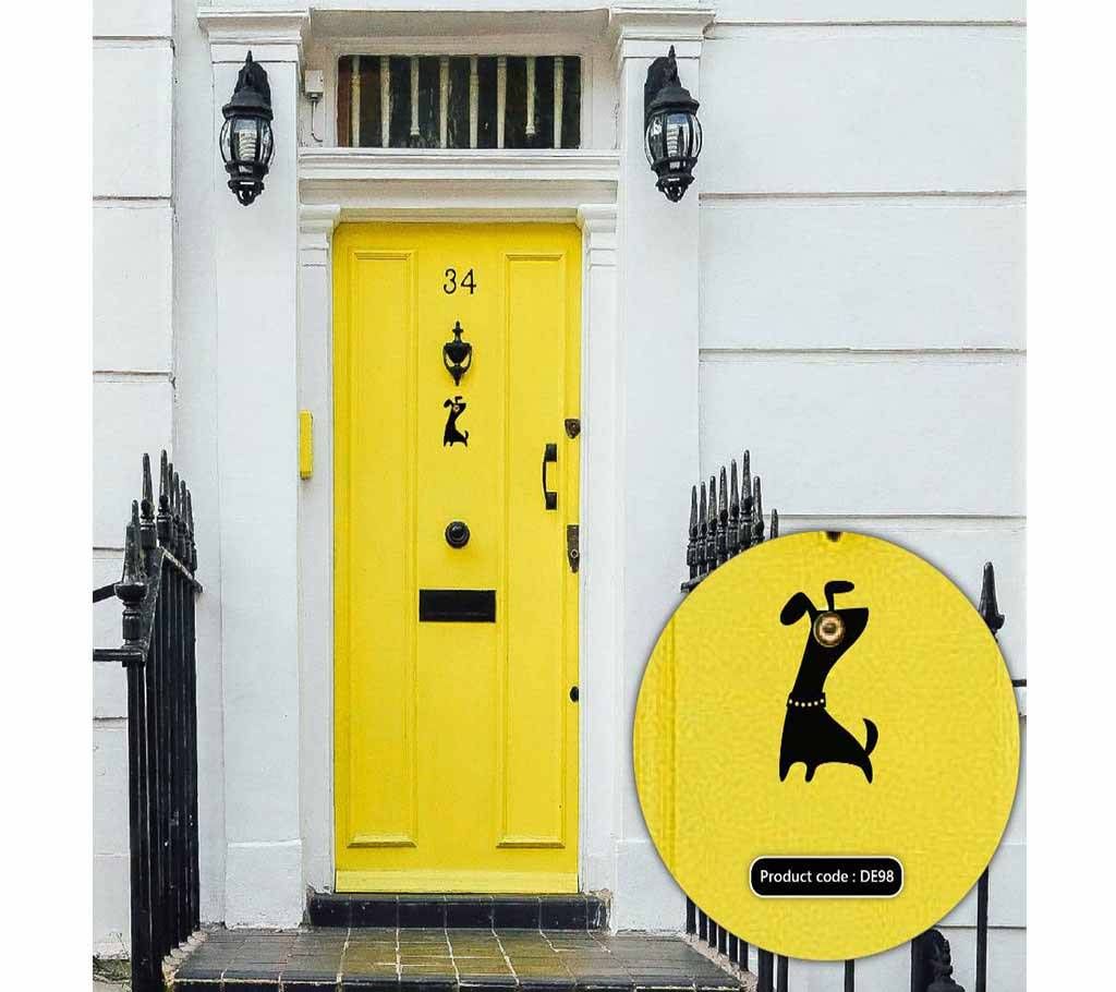 Excite Vinyl decals Removable Door Eye Sticker (Dog) - DDecorator