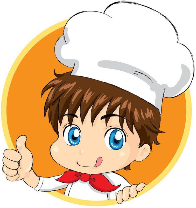 newlovelifecreations 60 cm cute little chef wall sticker Self Adhesive Sticker  (Pack of 1)