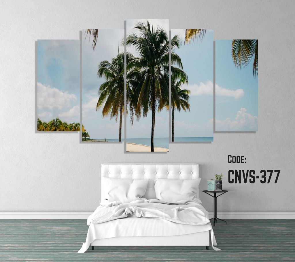 CNVS-377 Beach Coconut Wall Canvas Art Prints 60 inch x 36 inch