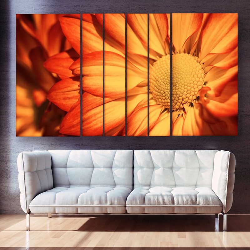Casperme Designer Beautiful Flower Multiple Frames New Concept Grill Big Size Wall Painting for rooms, office, living room etc with Sugar Coated Sparkle Effect 60 x 36 inches, (152 x 91 cms) Natural Colors 36 inch x 60 inch Painting  (With Frame)