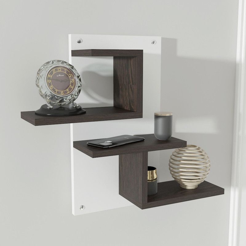 ESTANTERIA Particle Board Wall Shelf  (Number of Shelves - 7, Brown)