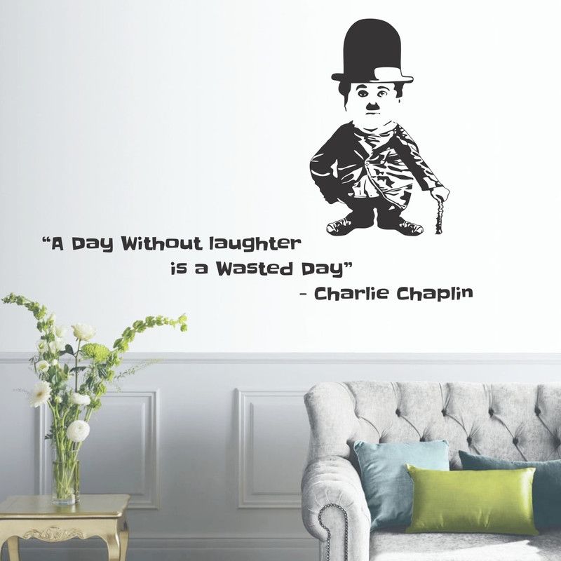 StickMe 100 cm Charlie Chaplin - Legend Wall Sticker - SM 052 Self Adhesive Sticker  (Pack of 1)