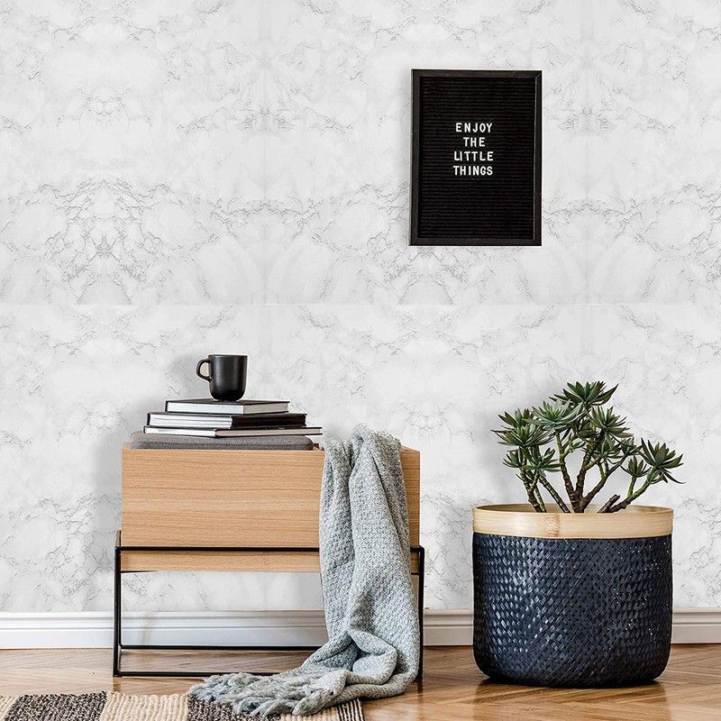 Om Rudra Fashion Floral & Botanical Grey Wallpaper  (300 cm x 40 cm)