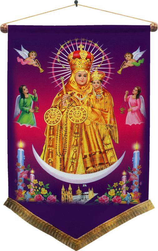 right LordJesus maryWallHanger04 Jesus Mother Mary Tapestry  (Multicolor)
