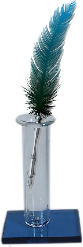 mittoo Unique Pen Stand Home Decorative Table Top Showpiece Figurine/Crystal-GH16 Decorative Showpiece - 5 cm  (Glass, Blue)