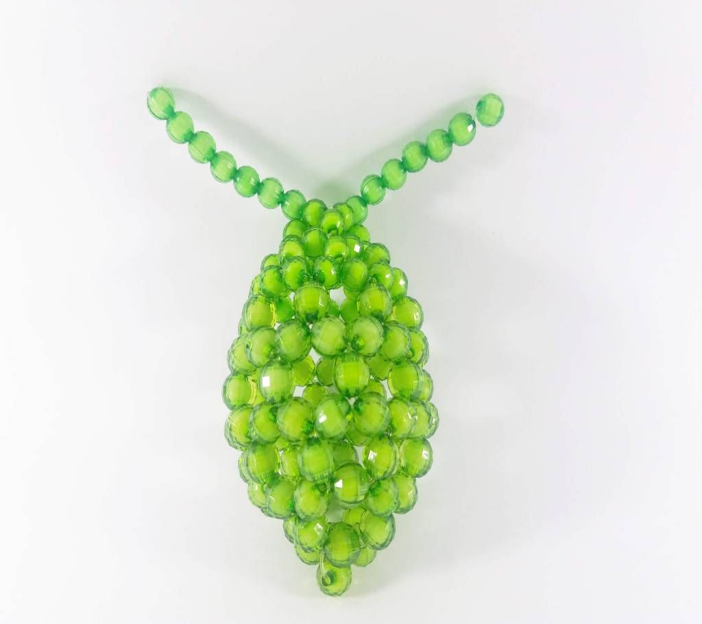 Beaded Green Coconut - Show Piece