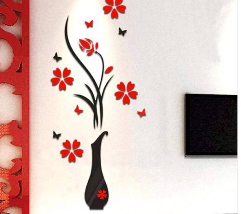 Flower vase 3D Wall Stickers
