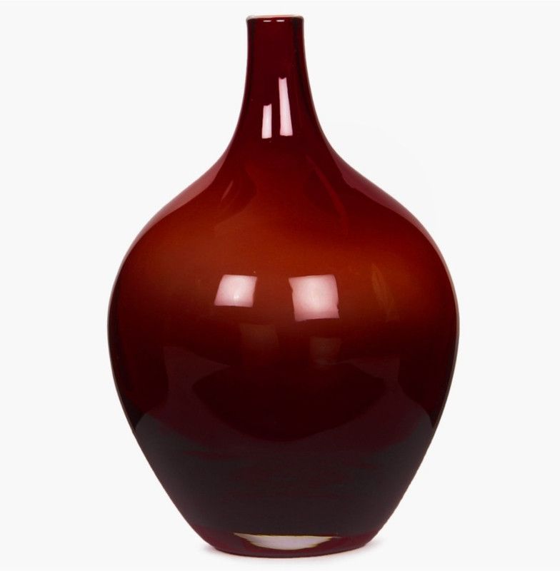 Best Buy Store BBSC003TF Glass Vase  (7 inch, Red)