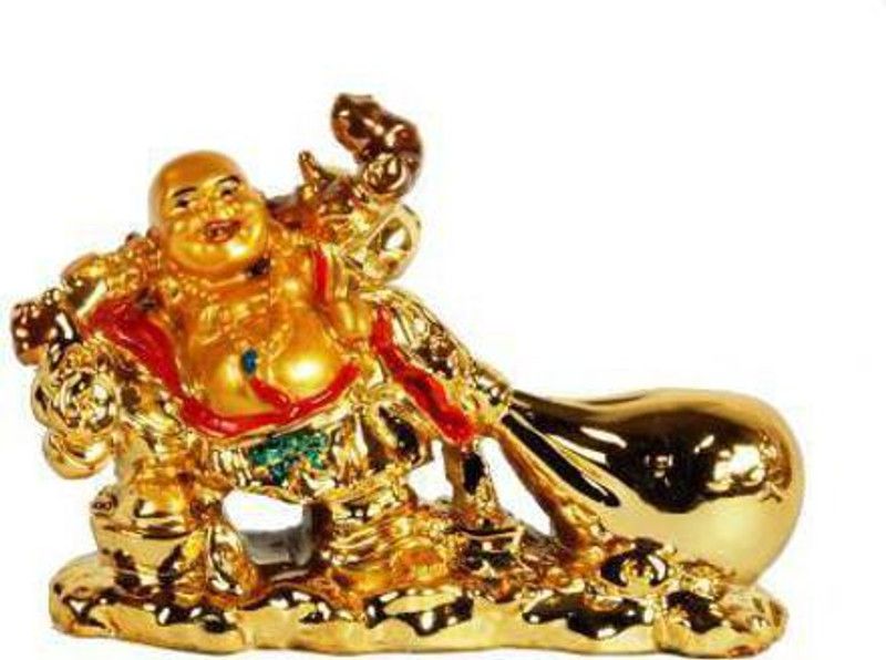 Zhunmun Decorative Showpiece - 7.5 cm  (Polyresin, Gold)