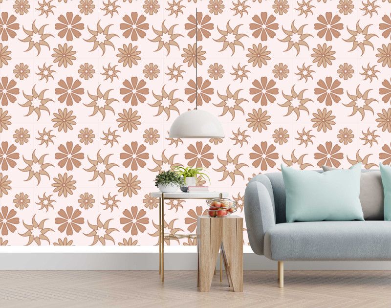 shoelific Floral & Botanical Red, Multicolor, White Wallpaper  (245 cm x 42 cm)