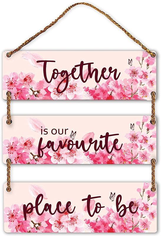 Angel Infinite Together Quote Wood Wall Hanging Décor for Home|Office|Wall Decoration  (0.5 cm X 9 cm, Multi 6)