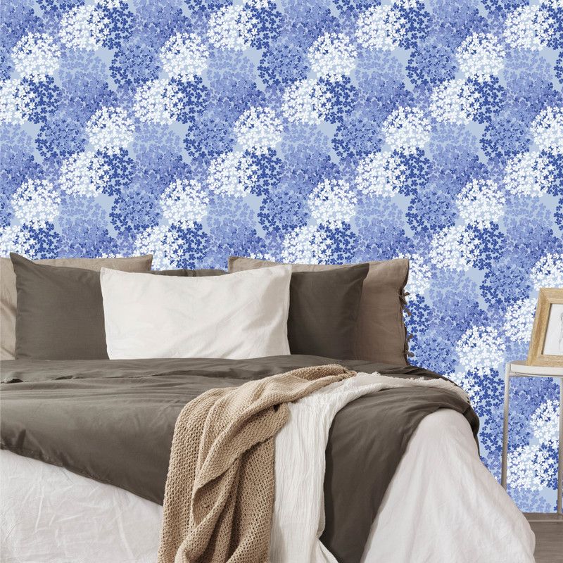Asian Paints 45 cm EzyCR8 P&S Floral Flower Bunches - Silver Sticker Removable Sticker  (Pack of 1)