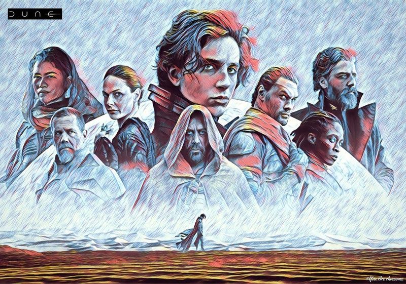 Dune Movie: Sci-fi/Adventure Art Effect Poster 01 (18inchx12inch) Photographic Paper  (12.01 inch X 18.01 inch, Rolled)