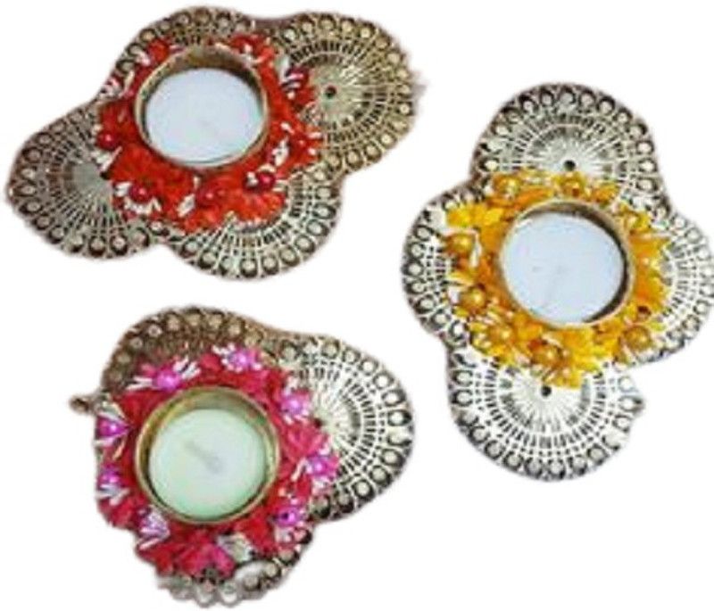 VOCALINDIA Diwali Candle Set Candle  (Multicolor, Pack of 3)