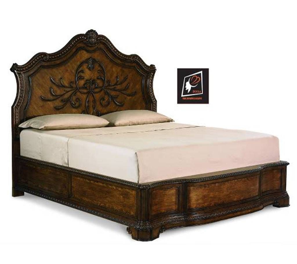 Shegun Wood Queen Size Bed-G