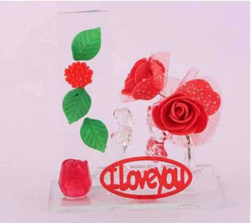 I Love You Crystal & Flower