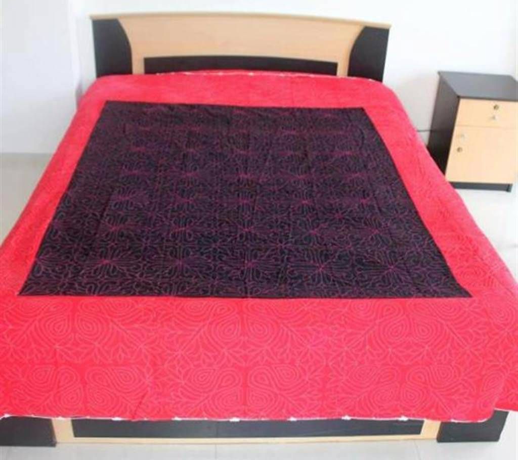Double Size Nakshi Kantha Style Bed Sheet