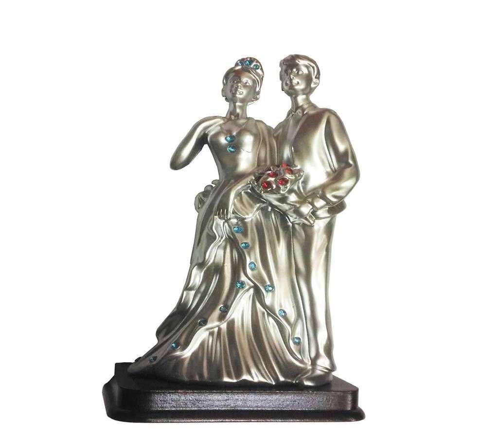 Couple with Flower Showpiece for Gift - 19cm