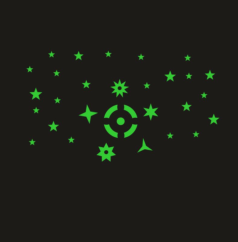 DreamKraft 20 cm Glow in The Dark Galaxy of Stars with Moon Radium Stickers Self Adhesive Sticker  (Pack of 1)
