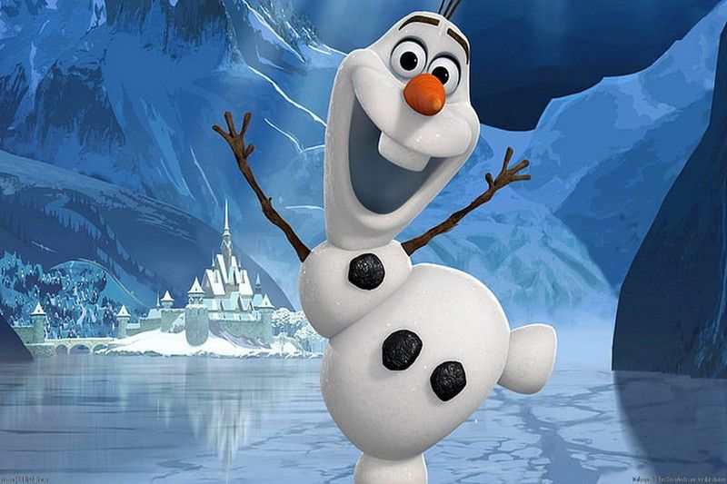 snowman frozen walt disney cold heart Poster, Wallpaper Paper Print  (12 inch X 18 inch)