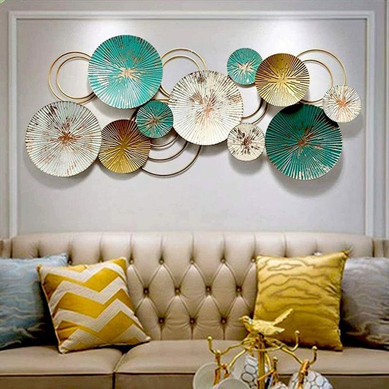 infinity lines int Metal Wall Art  (110 cm X 60 cm, Multicolor)