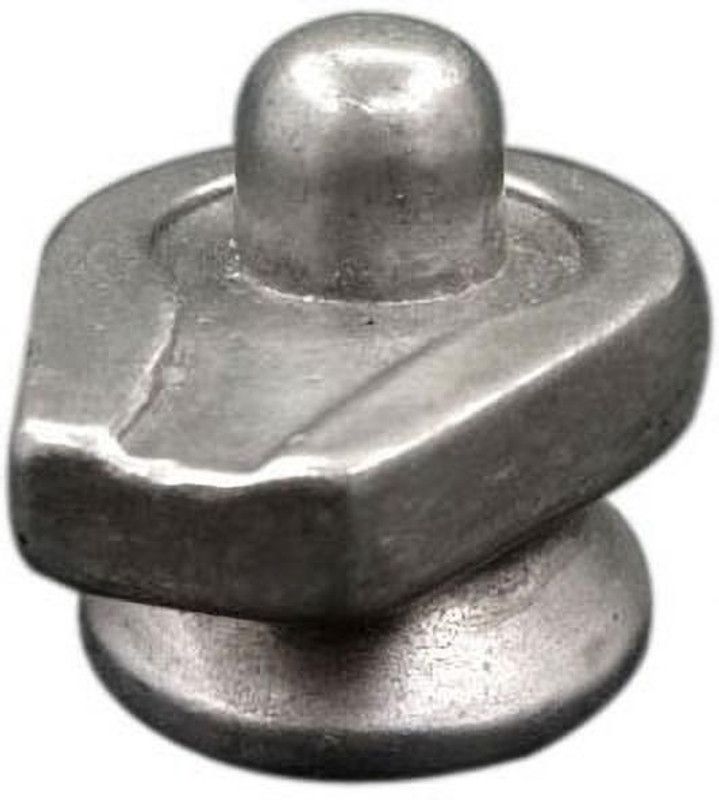 SBBCO Shiva 525 ct. Pure Mercury Parad Shivling Decorative Showpiece - 2.8 cm  (Silver Plated, Silver)
