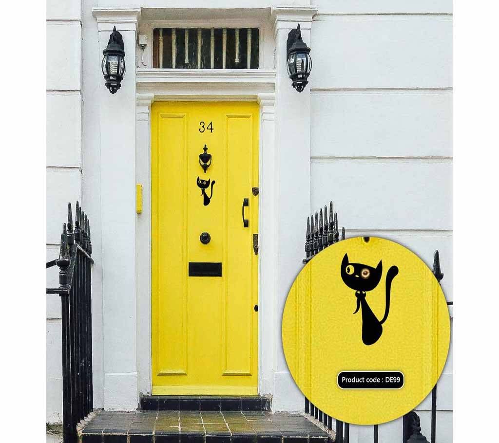 Excite Vinyl decals Removable Door Eye Sticker (Cat) 