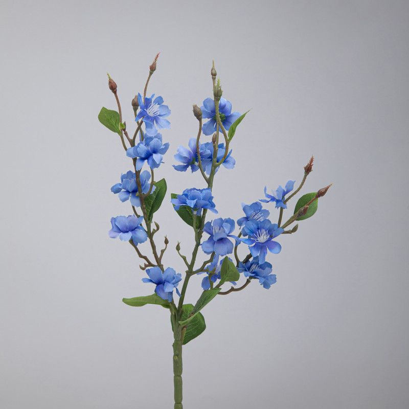 blooming floret Blue Orchids Artificial Flower  (19 inch, Pack of 1, Single Flower)