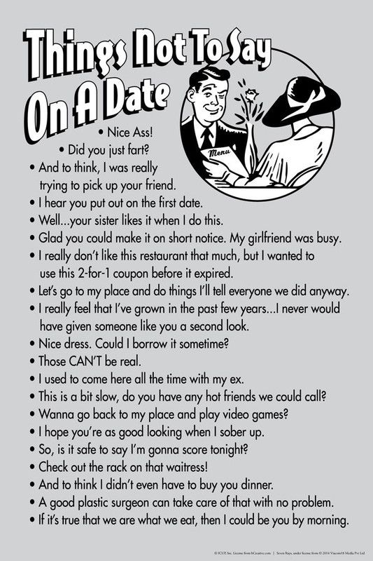bCreative Things Not To Say On A Date (Officially Licensed) Paper Print  (27 inch X 18 inch)