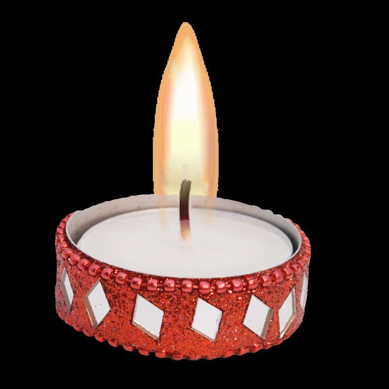 Santarms Set of 4 candle holders for home decor Candle  (Multicolor, Pack of 4)