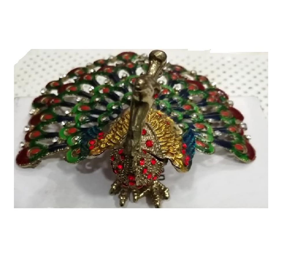 Metal and stone Made Peacock Show-piece