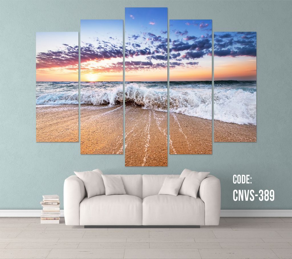 CNVS-389 Sand Beach Wall Canvas Art Prints 48 inch x 24 inch