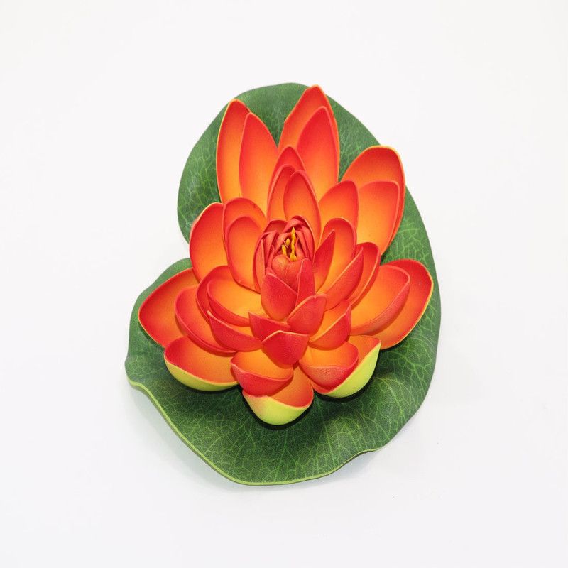 artificial hub rud.multicolour lotus floating06 Multicolor Lotus Artificial Flower  (7 inch, Pack of 1, Single Flower)