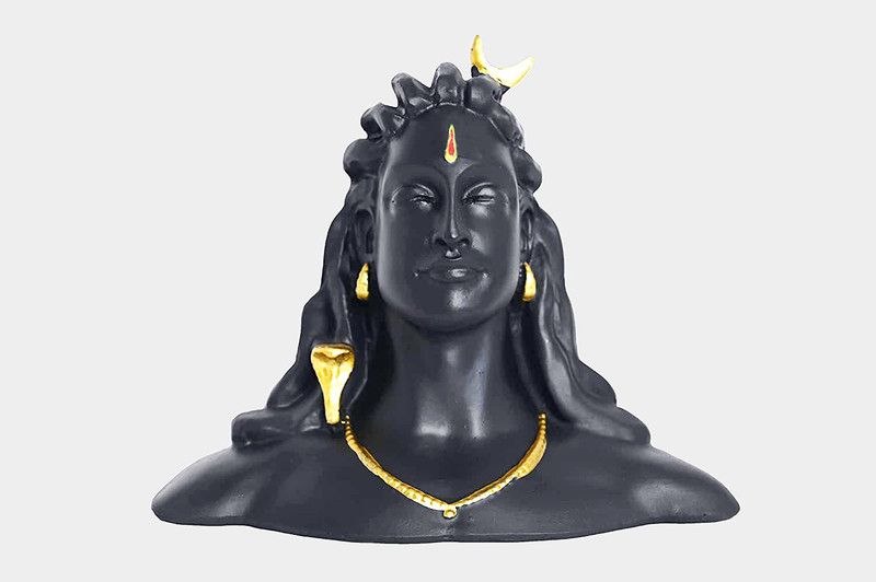carxen Adiyogi God Adiyogi Bhagwan Shiv Ji Shiv Ji Dhyan Shiv Idol Shiv Ji Decorative Showpiece - 6 cm  (Plastic, Black)