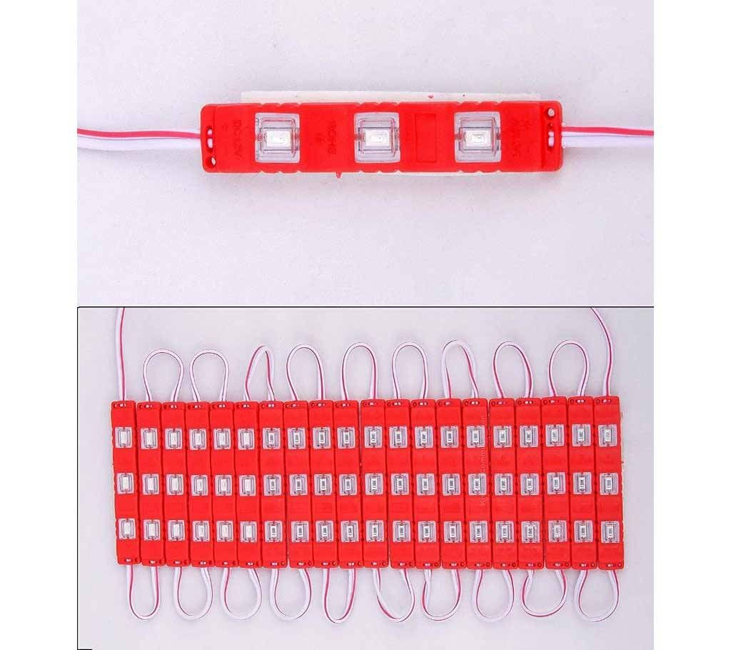 DC 12V Red 3 LED Module Waterproof High Glow Light Strip 5730 Decorative Light 20 Pcs