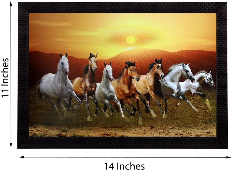 eCraftIndia Canvas 11 inch x 14 inch Painting  (With Frame)