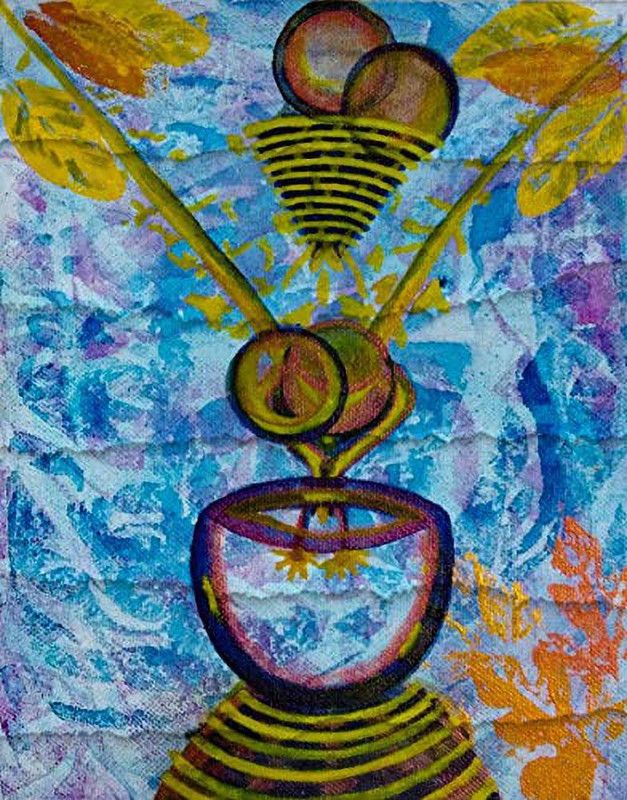 Manthan Un-Framed Abstract Wall Art Canvas Artwork For Home & Office Décor Digital Reprint 24 inch x 20 inch Painting