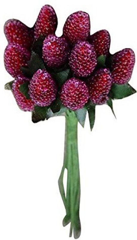 Futaba Red Wild Flower Artificial Flower  (2 inch, Pack of 1, Single Flower)