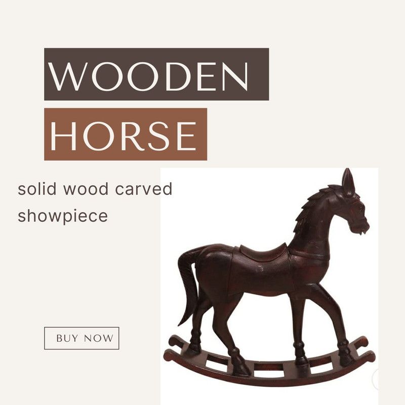 GAJSHREE Decorative Showpiece - 42 cm  (Wood, Brown)